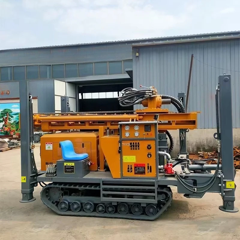 Crawler Diesel Engine Borehole Drilling Rig 200m Max Drilling Depth High Efficiency Easy Operation Agricultural Irrigation New