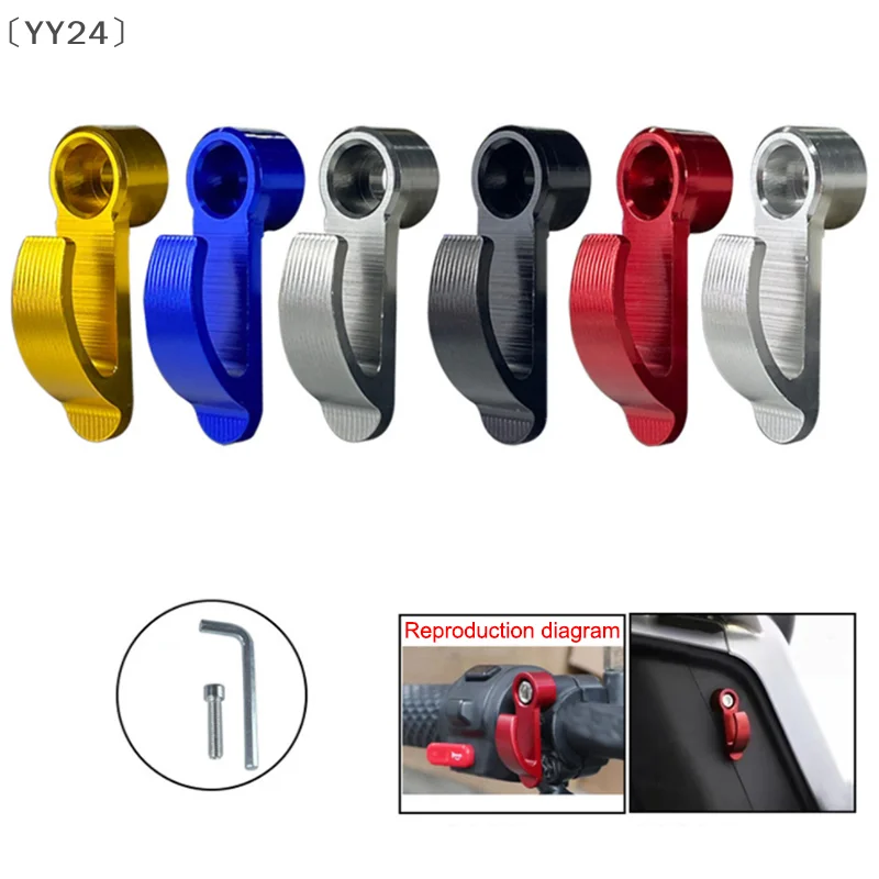 〔YY24〕Motorcycle CNC Aluminium Alloy Hook Universal Single Hole Helmet Storage Hook For Dirt Bike Electric Scooter