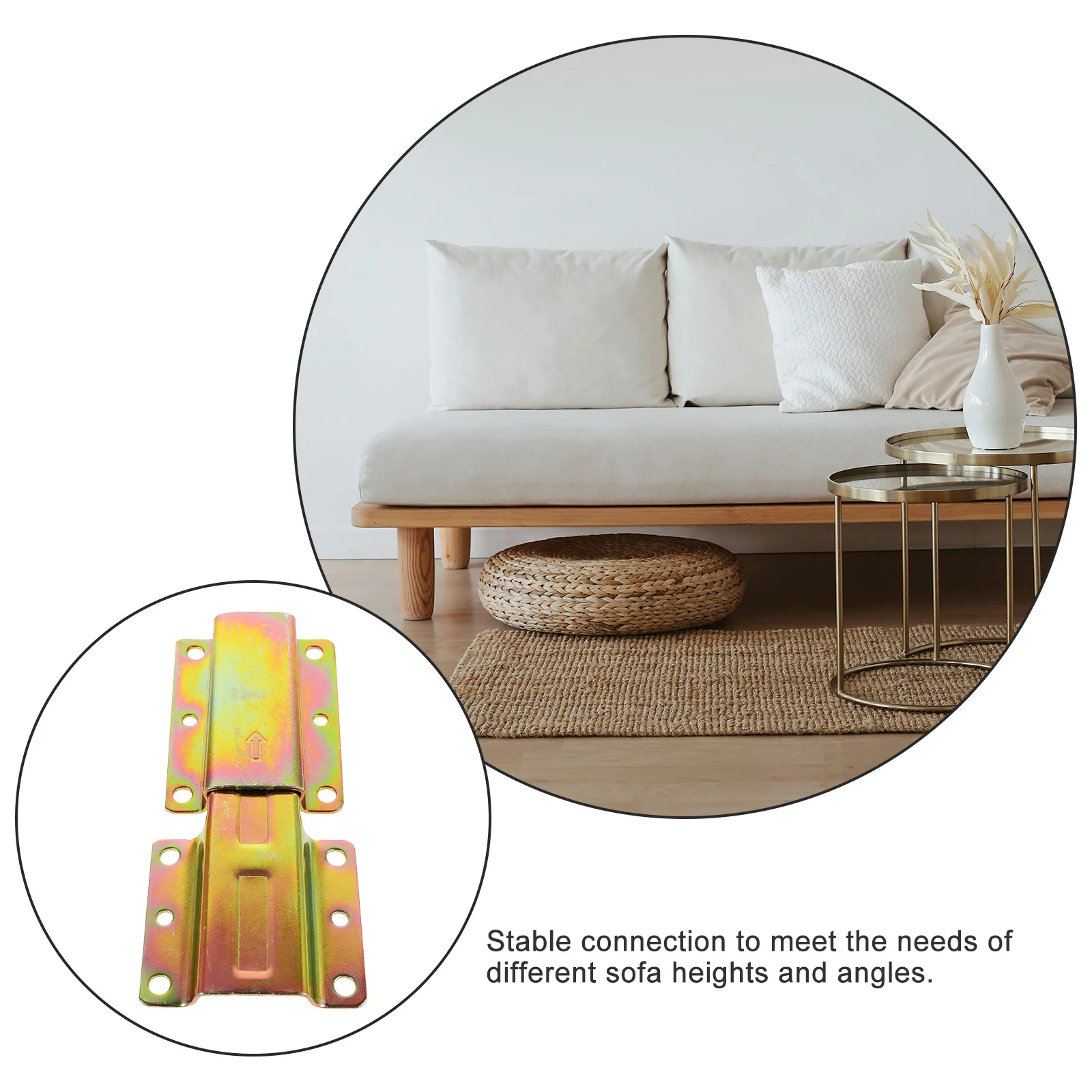 

4Pcs Sofa Leg Hardware Connectors Metal Sliding Fasteners for Furniture Stability Easy Mount Sliders for Frame Reinforcement