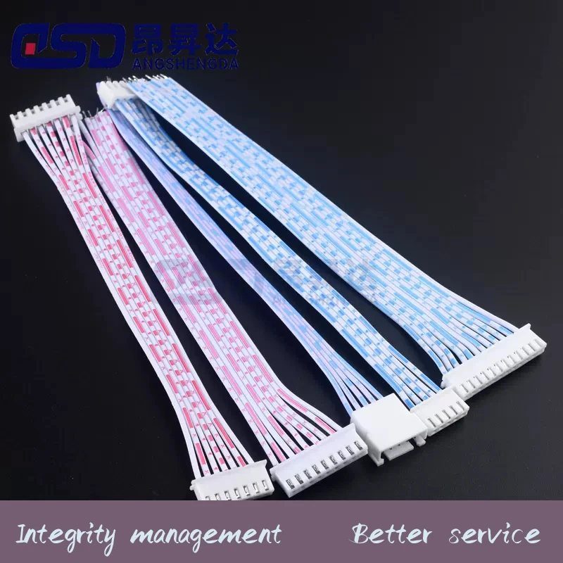 10PCS XH2.54 Double-headed Single-headed Blue and White Ribbon Cable 2P Male Double-headed 40cm Electronic Connection Cable