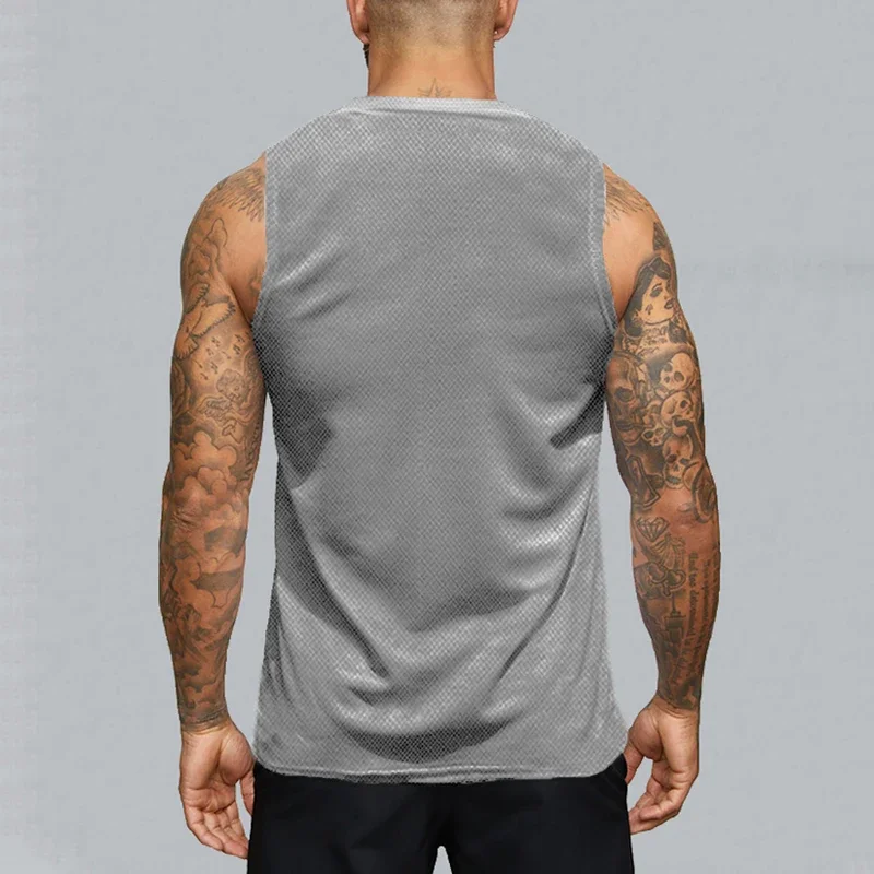 Blank Summer Gym Warriors Tank Top Mens Fitness Clothing Quick Dry Bodybuilding Sleeveless Shirts Men Fashion Basketball Vest