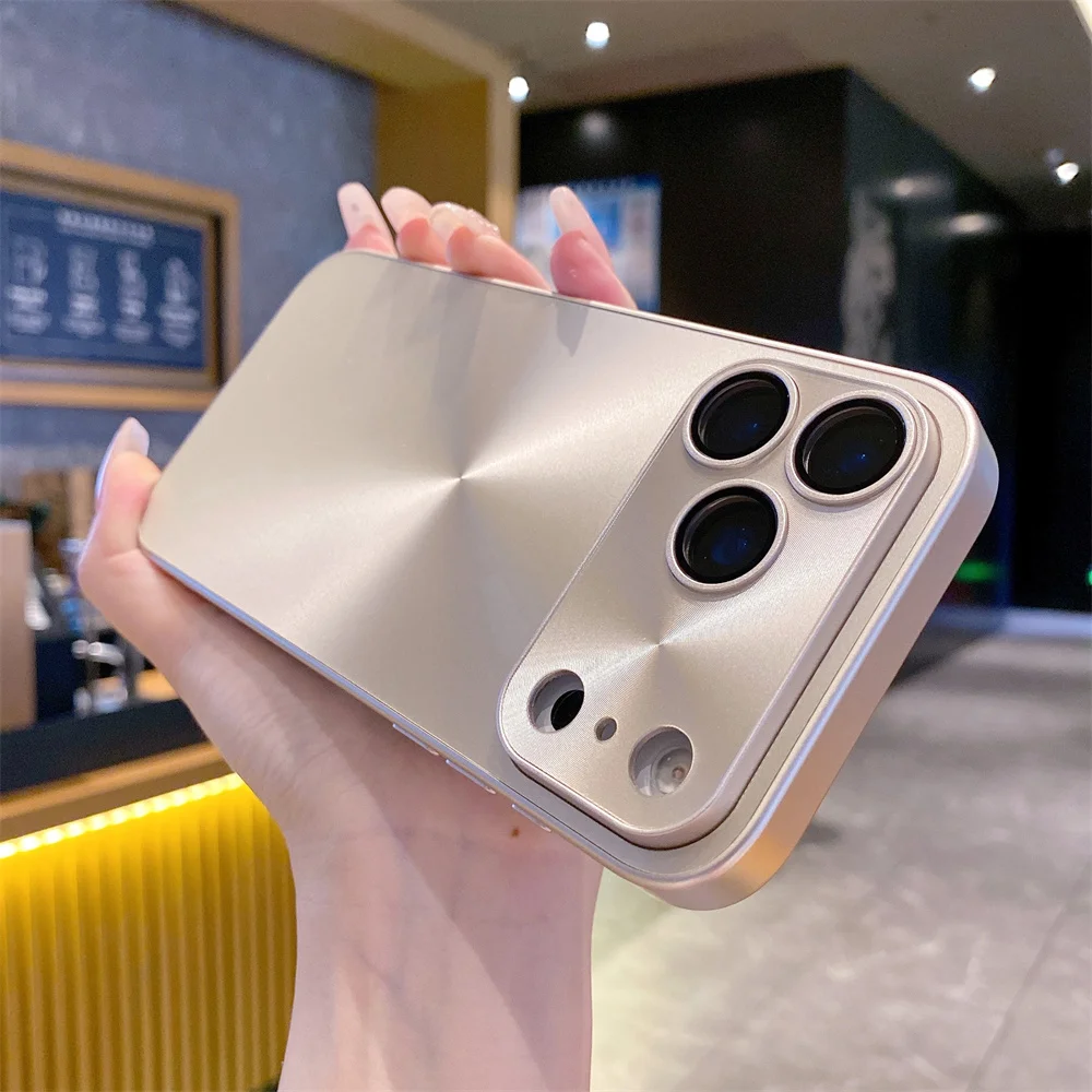 Luxury Laser Aurora Pattern Matte Case For iPhone 17 Air 16 15 14 Plus 13 12 11 Pro Max Soft Bumper Shockproof Armor Hard Cover