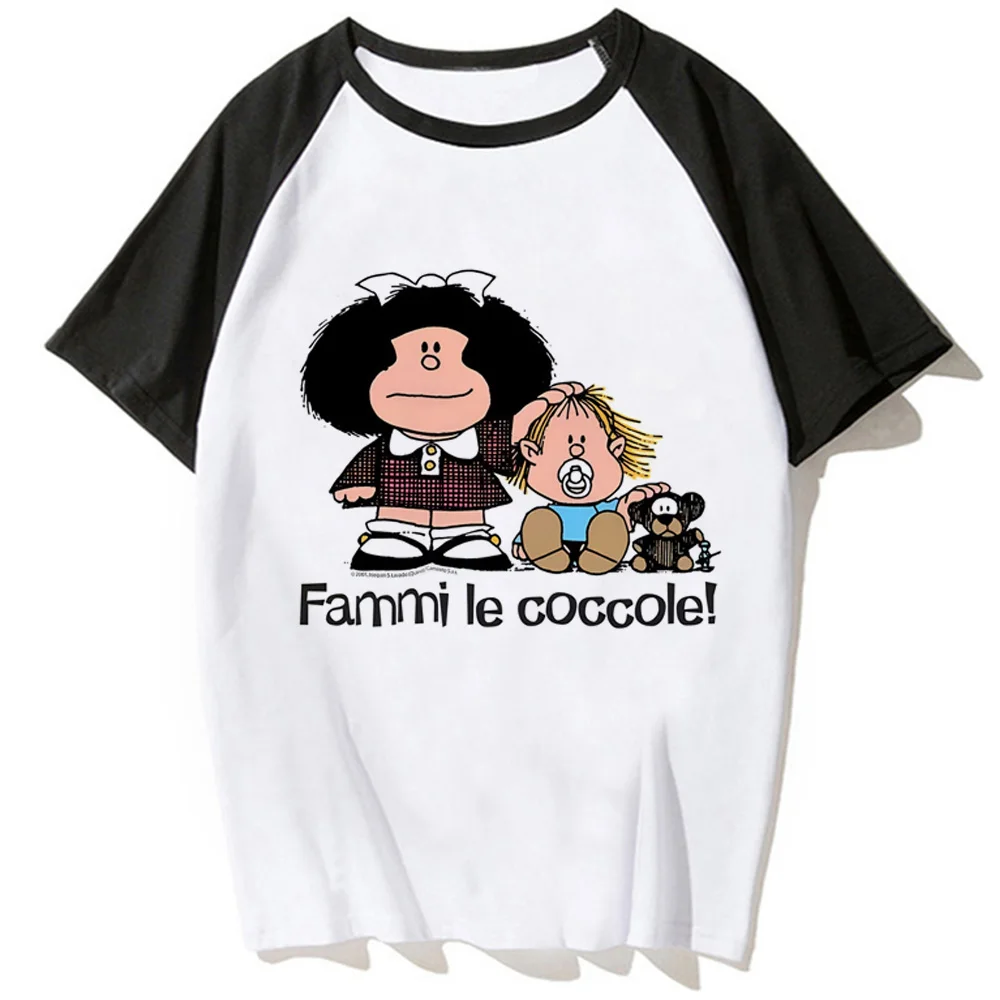 Mafalda tshirt women Japanese harajuku anime Tee girl y2k clothing