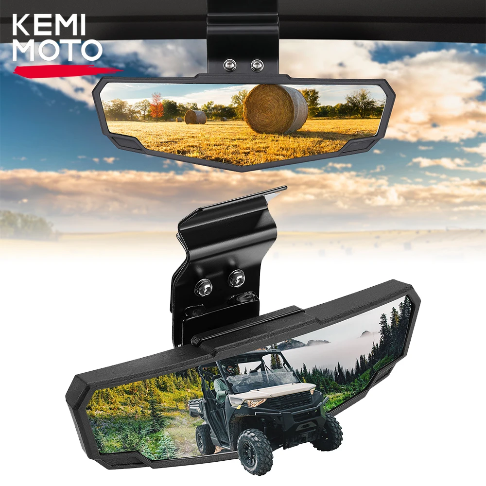 

KEMIMOTO UTV Central Rearview Convex Mirror Compatible with Polaris Ranger 1000 XP / 1000 900 570 2015-2024 for Can-Am Defender