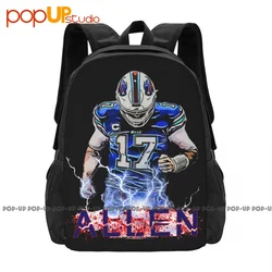 Buffalo 17 Josh Allen Bills 2021 Backpack Large Capacity Cute Portable Sports Bag Large Capacity