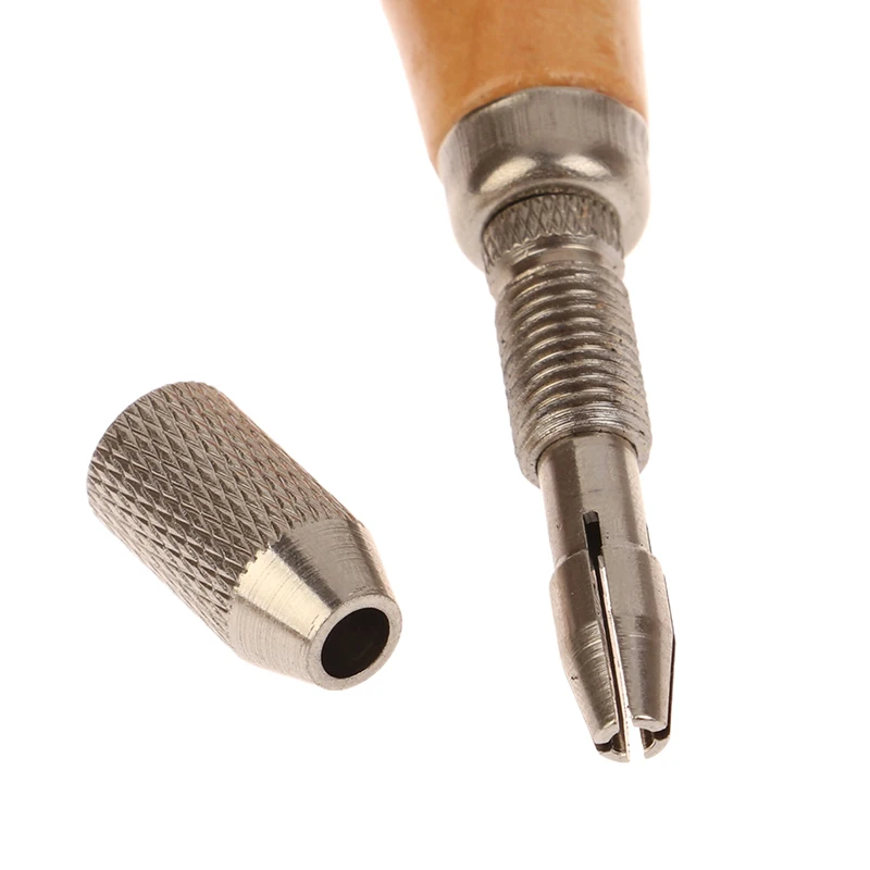 

Handmade DIY Jewelry Tools Jewelers Pin Vise Vice Wooden Handle With 2 Chuck Twisting Wire Wrapping Drill Tool