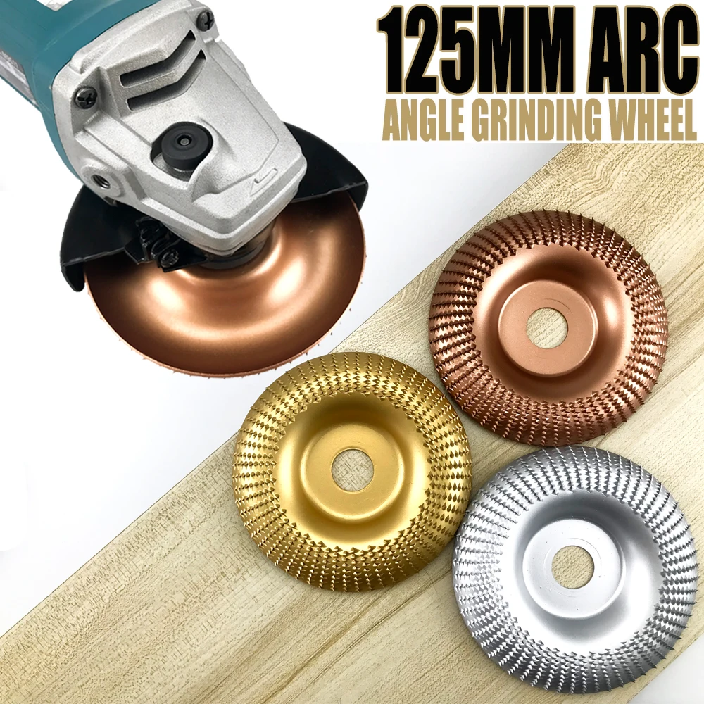 22mm Aperture 125mm Arc Angle Grinding Wheel Woods Shaping Grinding Discs Woodworking Sanding Wheel Rotary Abrasives