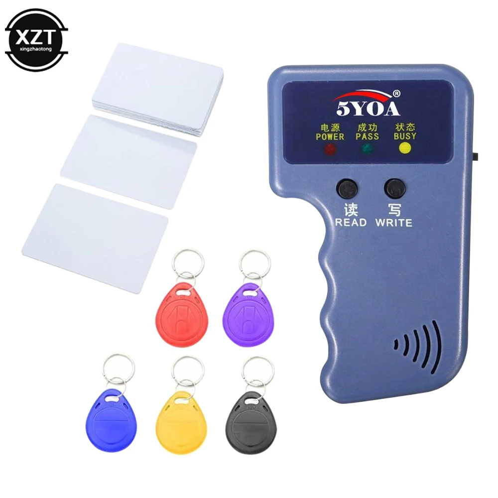 RFID Copier Writer Duplicator Programmer Reader Handheld 125KHz EM4100 EM4305 T5577 Rewritable ID Keyfobs Tags Card