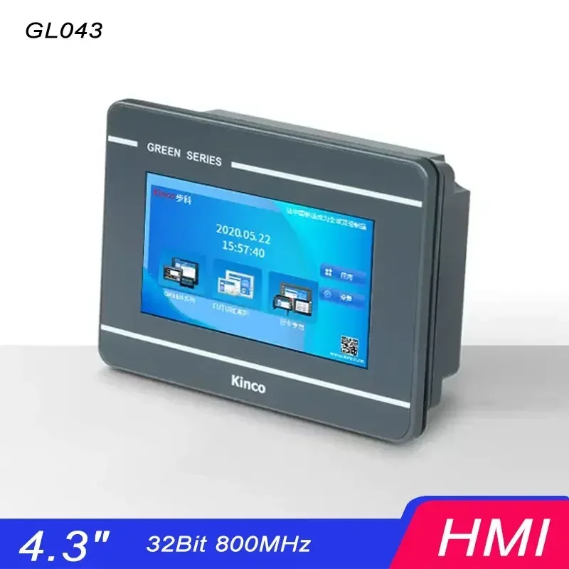 

Kinco Hmi Display Screen Ethernet 4.3 Inch GL043 GL043E ARM RISC 32Bit 800MHz Human Machine Interface Display Sealed in Box