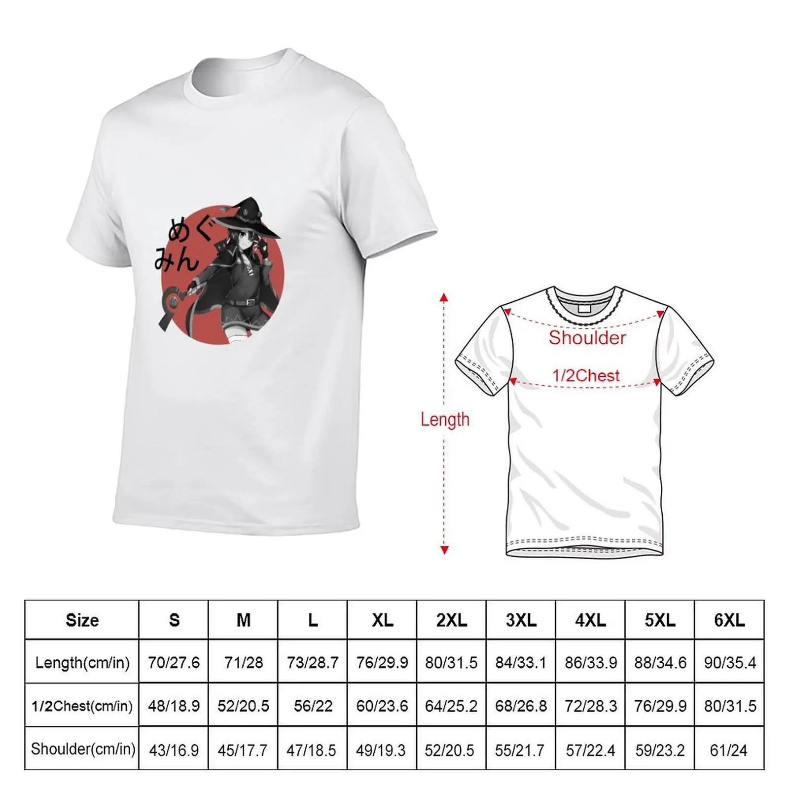 Megumin T-Shirt funny t shirts cotton mens graphic t shirts t shirt for man 100 percent cotton T-shirt