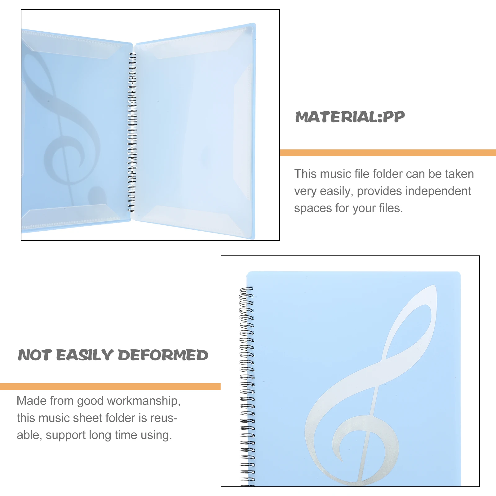 

File Size Paper Binder Office Supply Document Organizer Sheet Plastic Music Binder Storage Folder