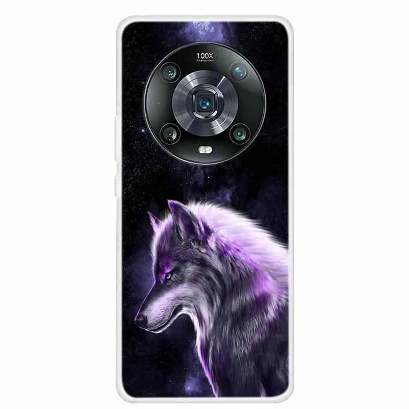 Per Honor Magic4 Pro Custodia Animale Molle Del Silicone Della Copertura Posteriore Cassa Del Telefono per Huawei Honor Magic 4 Pro Coque LGE-N49