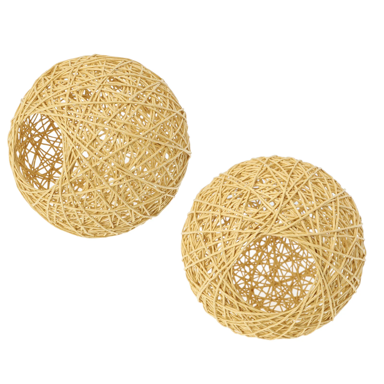 

Vintage Decor Takraw Lampshade Lantern Woven DIY Outdoor Wall Light Yellow Child Ceilings
