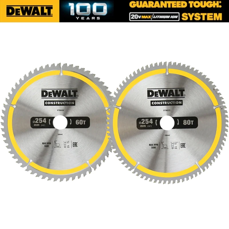 dewalt construcao circular saw blade acessorios para ferramentas eletricas dt90272 dt90250 254 mm 60t 80t dt90272 a9 dt90250 a9 01