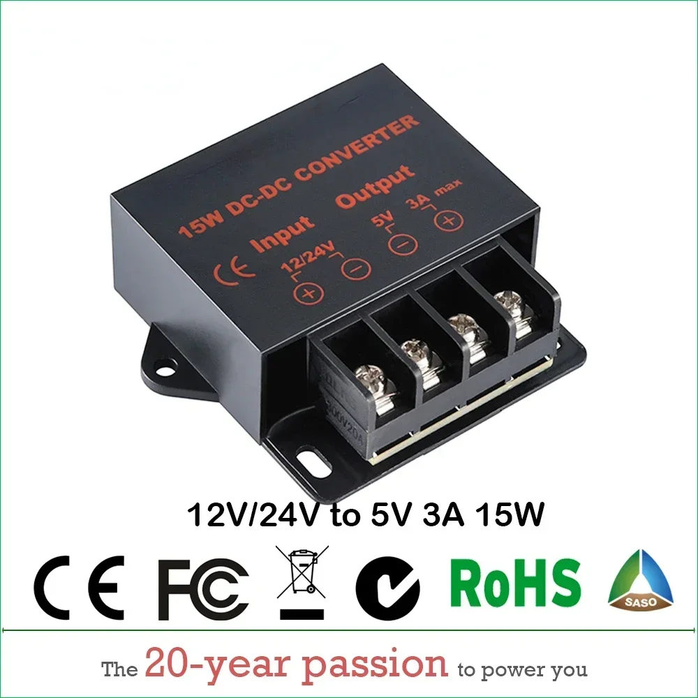 

12V 24V to 5V 3A-100ADC DCConverterVoltage Regulator Car Step Down Transformer Reducer Led Lighting Display CE RoHS Certificated