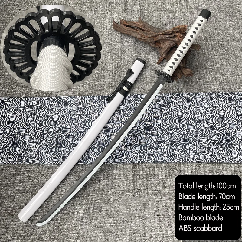 100cm Laido Bamboo Katana Sheath Boy Toy Wooden Sword Cosplay prop Performance toys