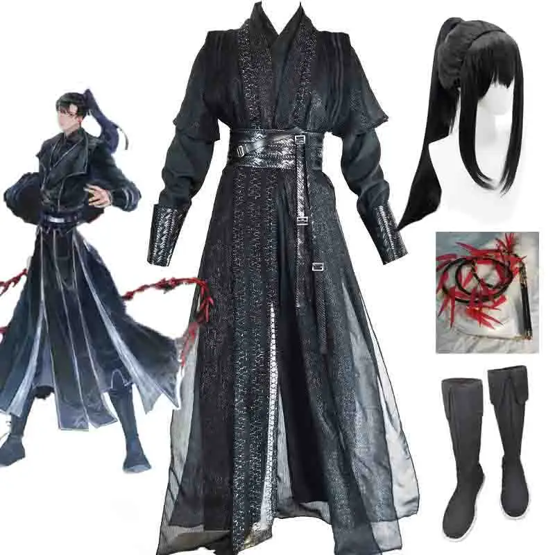 

Tian Guan Ci Fu He Xuan Cosplay Costume Sha Po Lang Character Chang Geng Mo Ran Cosplay Costume Shoes Wig Chinese Hanfu Outfits