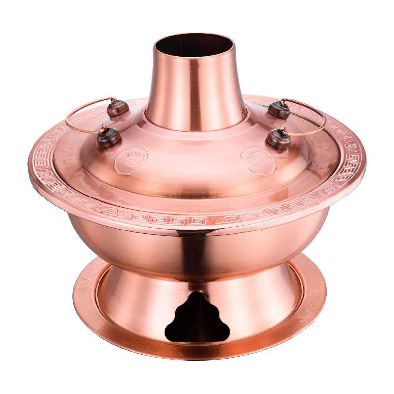 

Thick Imitation Copper Hot Pot Charcoal Red Copper Pots