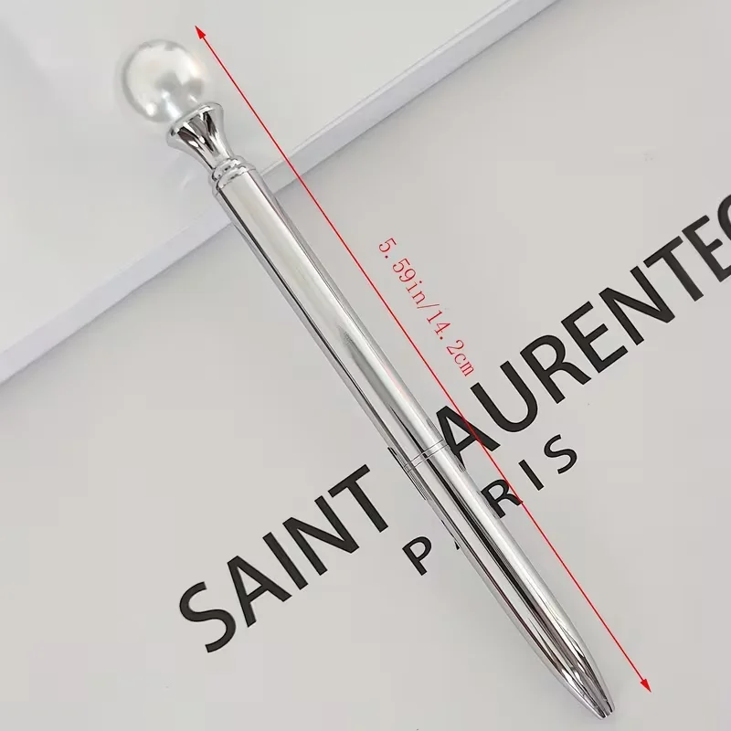 1Pcs Personalized Custom Creative Pearl Advertising Ballpoint Pen That Can Be Laser-Engraved with Name and Date, Custom Business Gift Pen, Pearl Metal Ballpoint Pen, Suitable for School Gift Pens, Corporate Event Custo