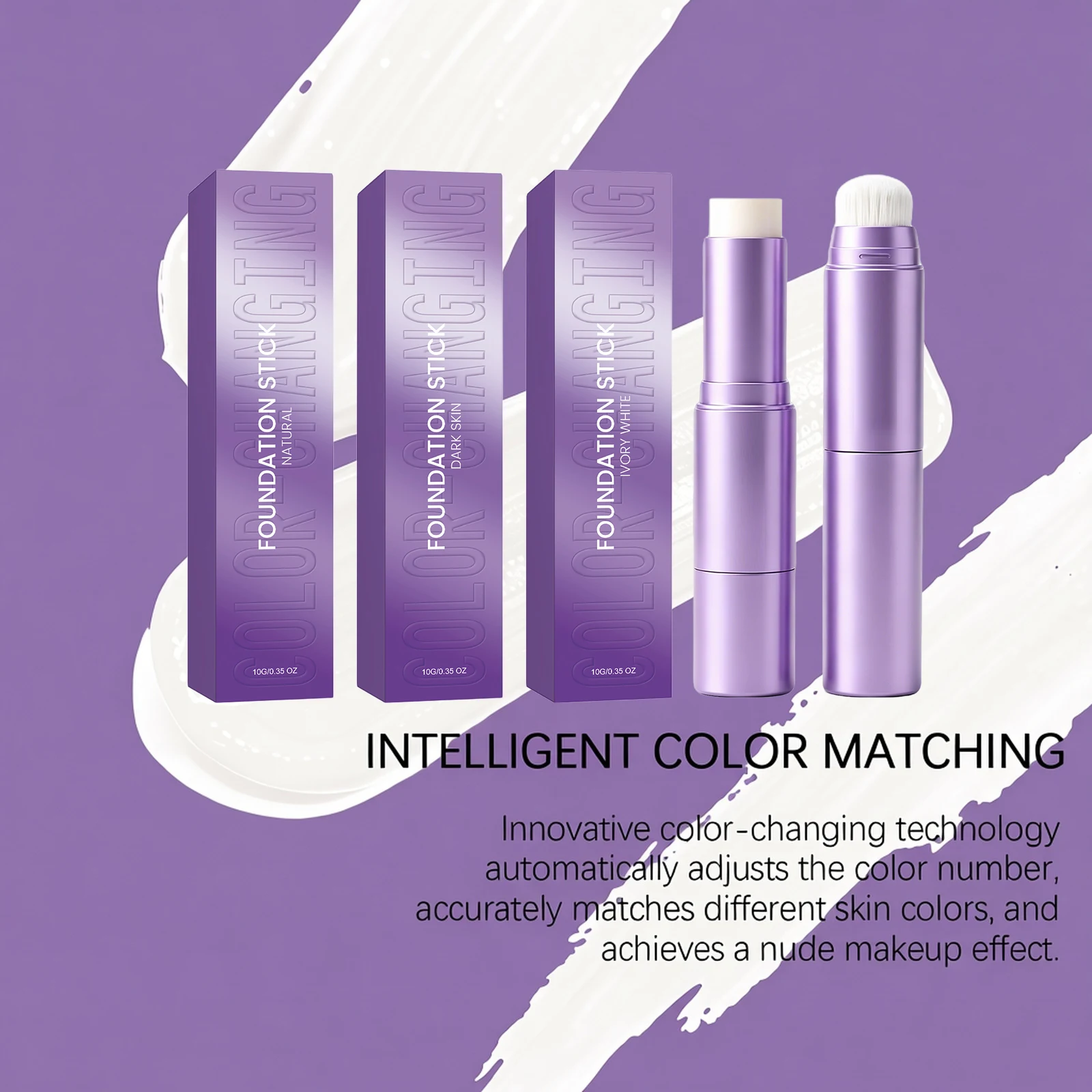 2 In1 Color Changing Foundation Improve Dull Skin Moisturize Smooth Even Skin Tone Natural Flawless Long Last Makeup Waterproof