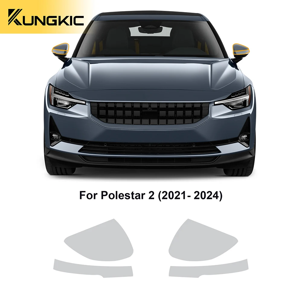 TPU for For POLESTAR 2 2021 2022 2023 2024 Car Headlight Protective Film Anti-scratch Film Transparent Stickers Accessories