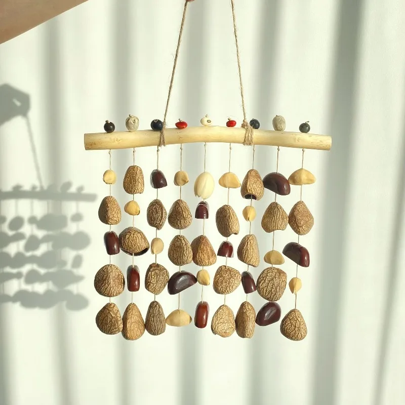 

Natural Fruit Shell Wind Chimes Handmade Creative Meditation Handbell Sound Healing Wind Chime Mindfulness Yoga Musical Bells