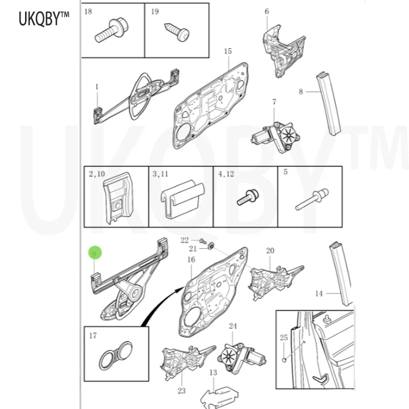 Sealing strip window lifting device window lifting device fixing bracket flange screw 30784512 30784511