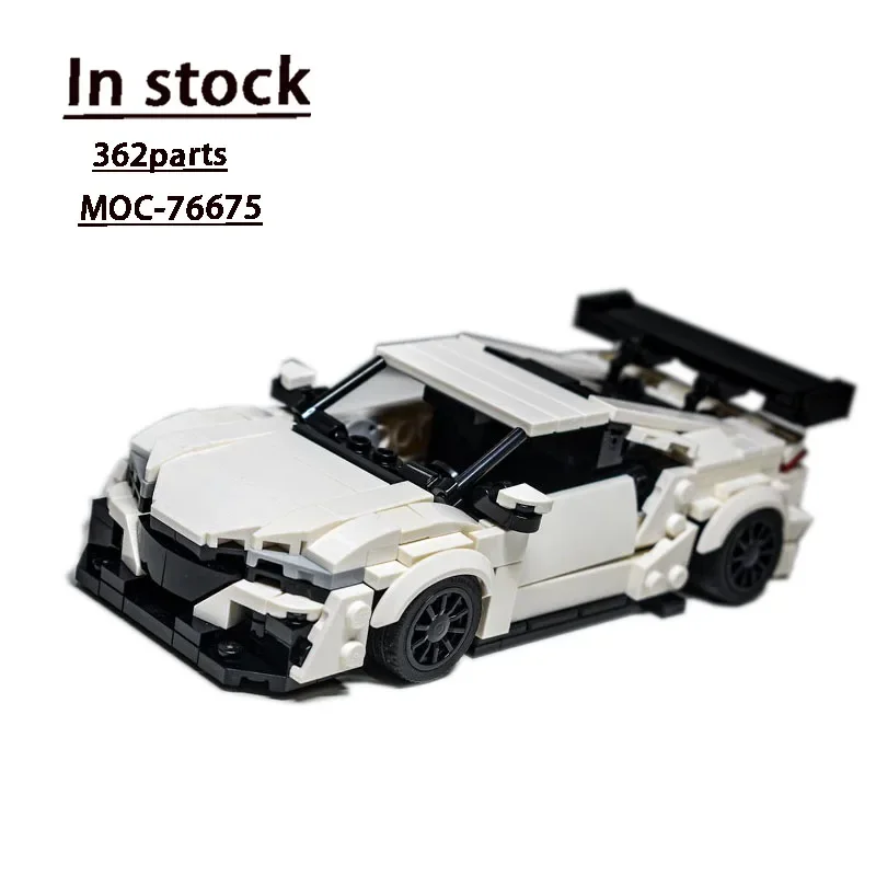

MOC-76675mini Sklop Bijelih Sportskih автомобиль bloklock dijelovi Djeca roтюрмендан igrachka Poklon