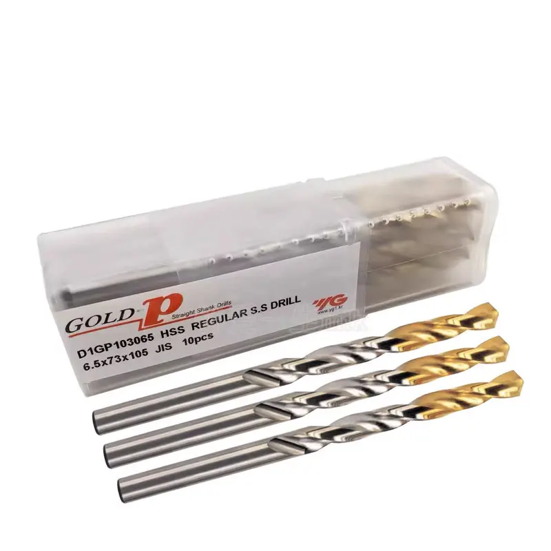 Broca helicoidal HSS YG-1 D1GP103 Processamento: aço inoxidável. Liga de aço. Alumínio etc 6,1-13,0mm 10 unidades/conjunto
