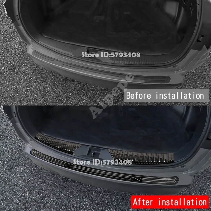 For Subaru Forester 2024 2025 Rear Bumper Protector Guard Anti Scratch Trunk Door Sill Protector Cover Pedal Trim Accessories
