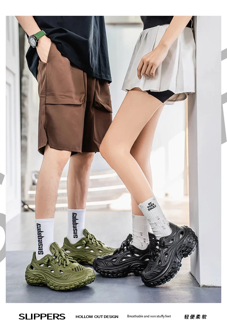 2025 neue Sommer Mode Liebhaber Sandalen EVA Baotou männer Sandalen Outdoor Dicken Boden Loch Schuhe Luxus Strand Männer garten Schuhe – Detail 21
