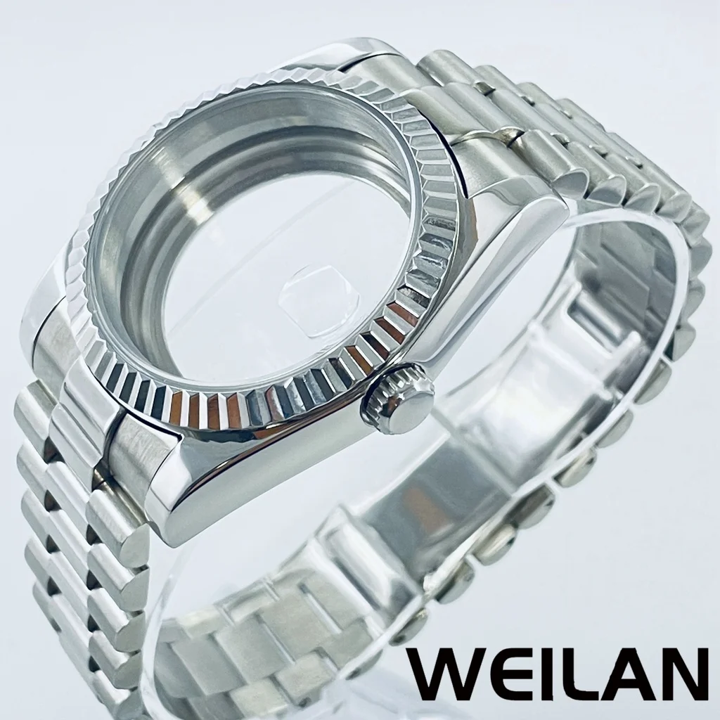 36mm 40mm Silvery NH34 NH35 NH36 NH38 NH39 NH70 NH72 ETA2824 PT5000 Watch Case Top Waterproof Sapphire Crysta