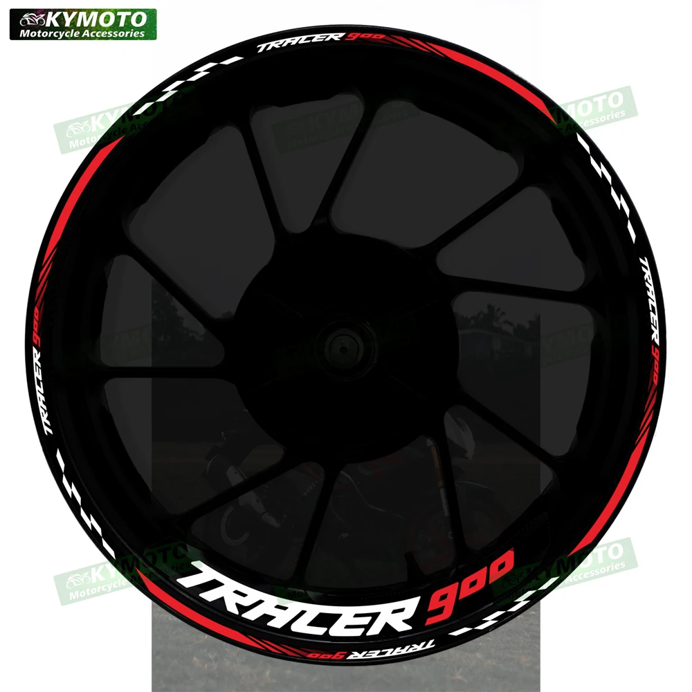 

Для TRACER900 TRACER 900 аксессуары для мотоциклов 17-дюймовые наклейки на передние и задние колеса обтекатель ступицы светоотражающие наклейки на обод в полоску