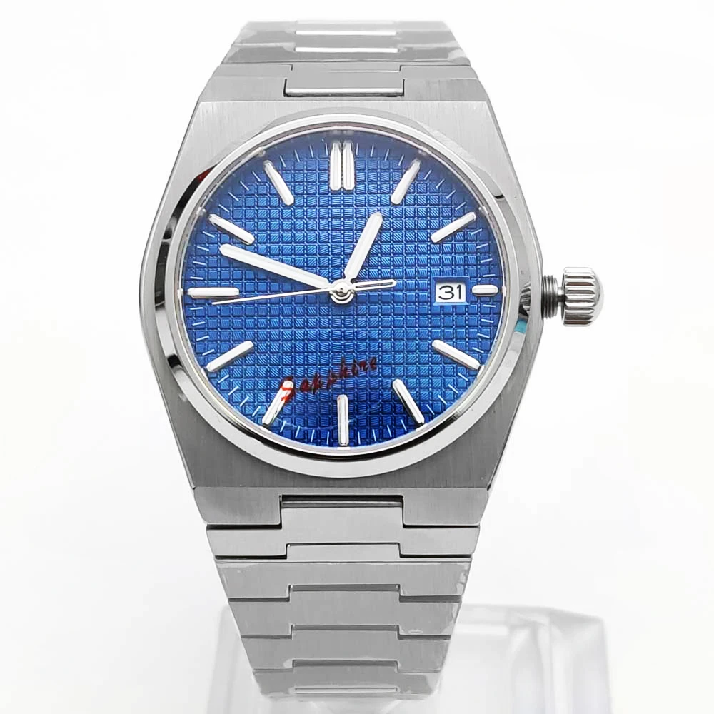 Men's New Rose Gold and Silver Combination Automatic Mechanical Watch with Sapphire and Transparent Caseback, NH35 Watch