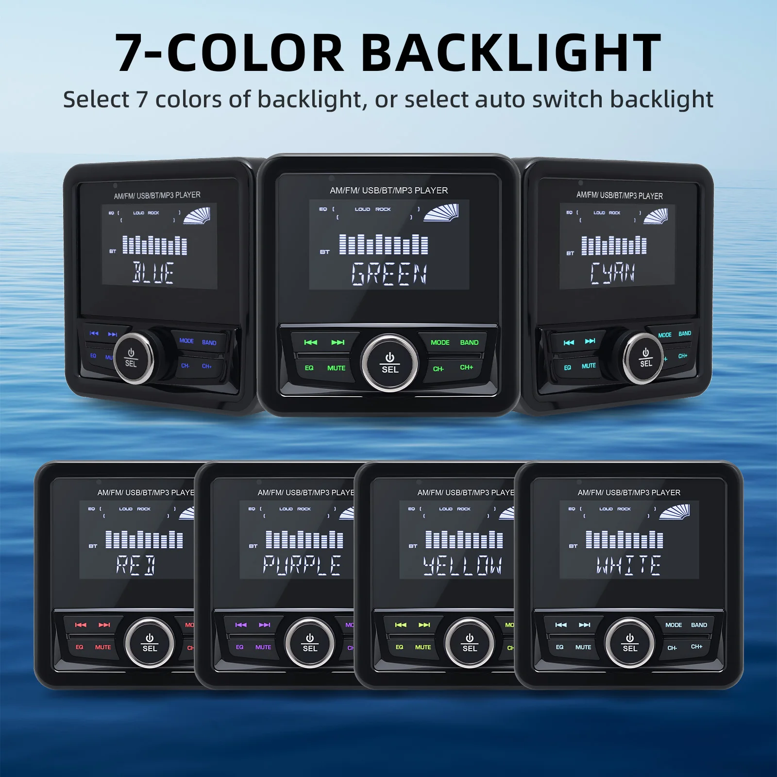 Marine Radio Boot Stereo Bluetooth-kompatibel FM AM Digital Media Audio Player Wasserdichte Boot Zubehör Für Yacht ATV UTV