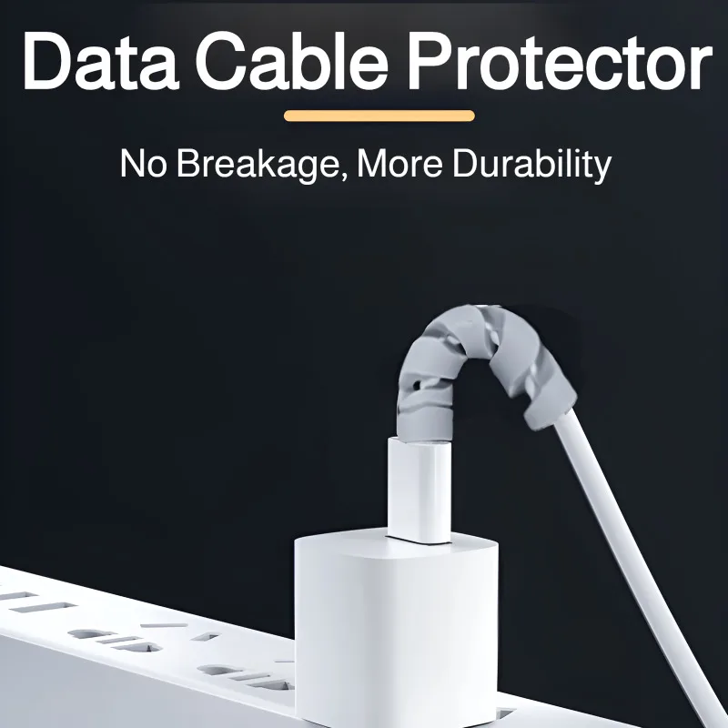 データケーブル保護カバー 充電ケーブルスパイラルプロテクター 携帯電話充電ケーブル保護