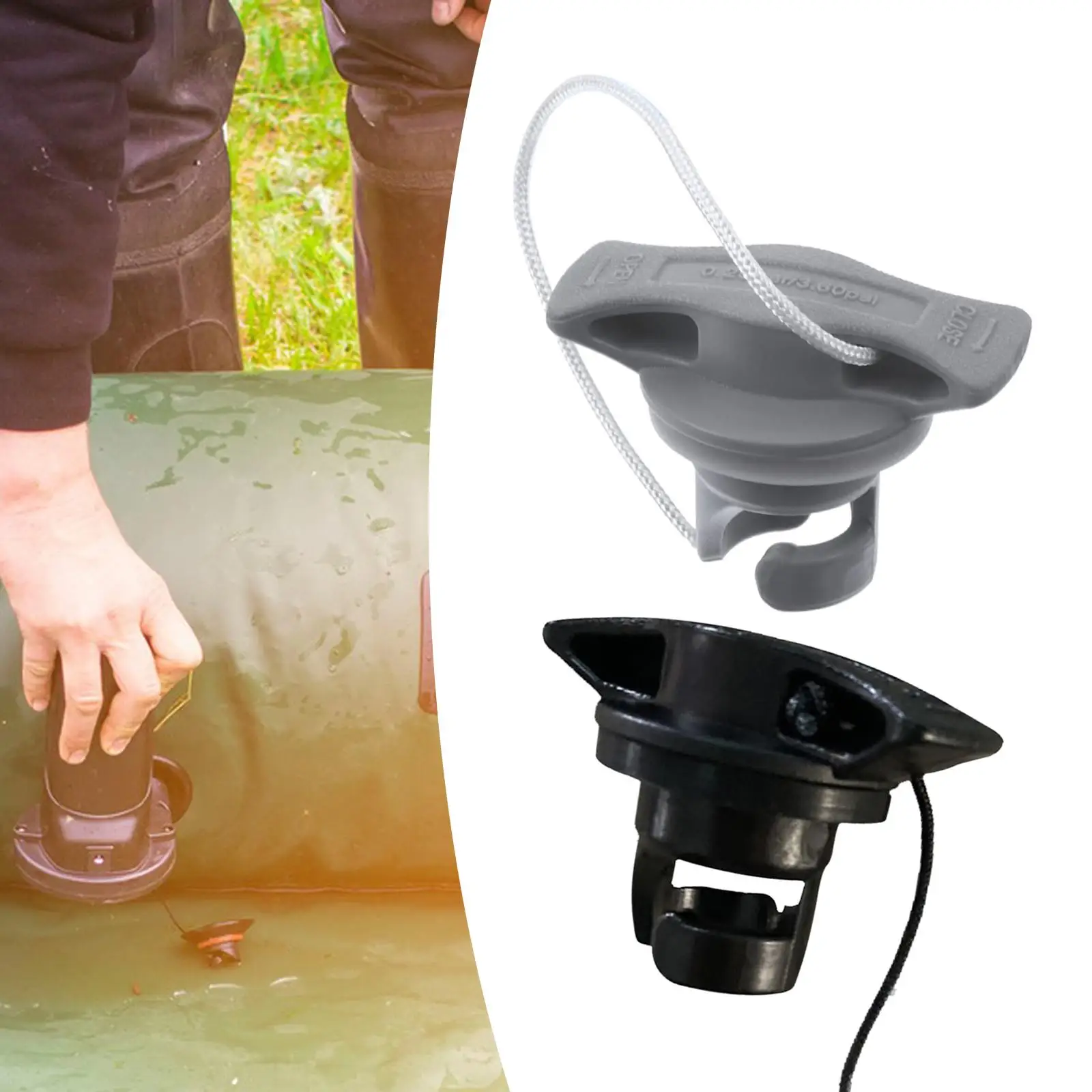 Inflatable Boat Valve Cover Replacement PVC Plug Adapter for Kayak Canoe Raft Air Tube Accessories
