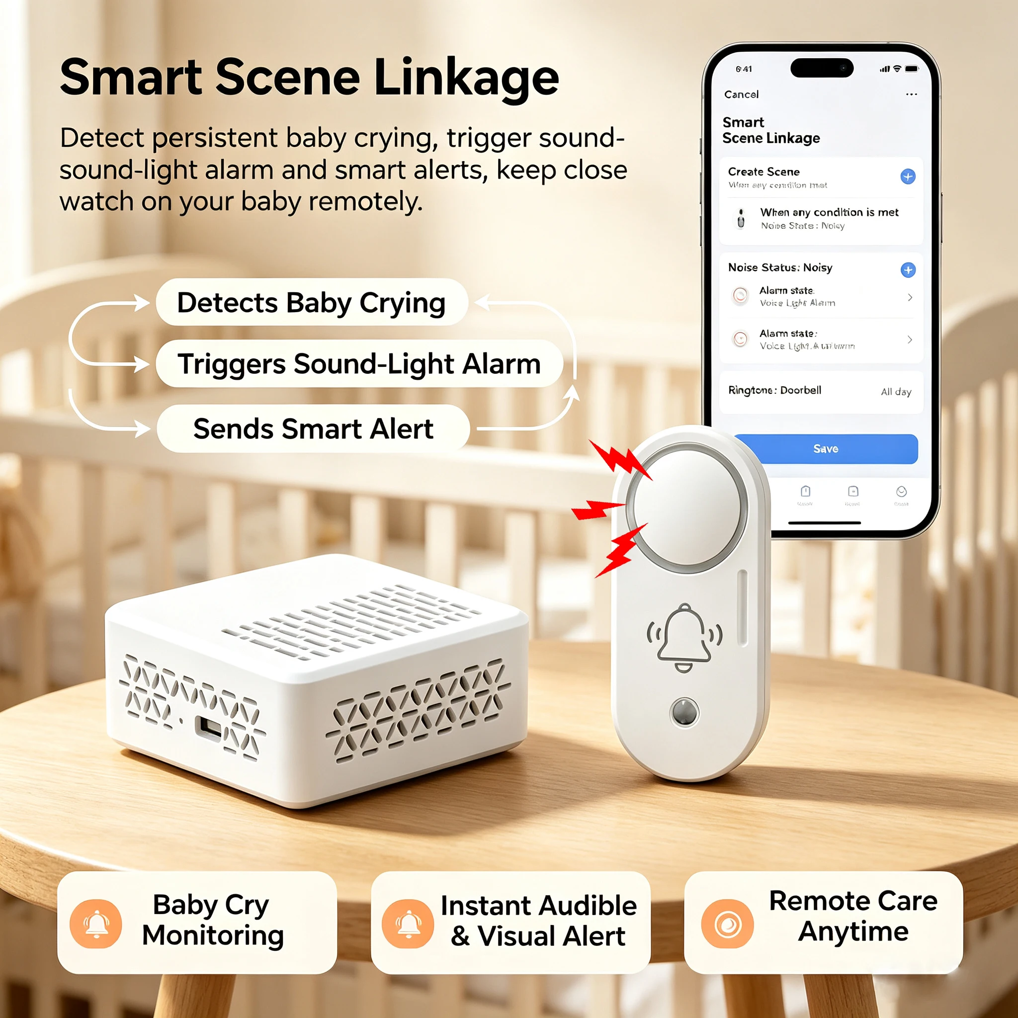 Wifi/Zigbee Tuya Geräuschpegelmesser Schallpegelsensor Umweltgeräuschdetektor Tester Smart Life APP Hausautomatisierungssystem – Detail 7