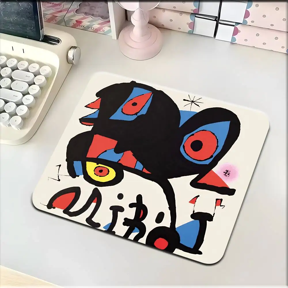 Popular Jjoan Miro Mousepad Small LockEdge Mouse Pad For Gamers Computer Desk Pad Rectangular Anti-slip Rubber