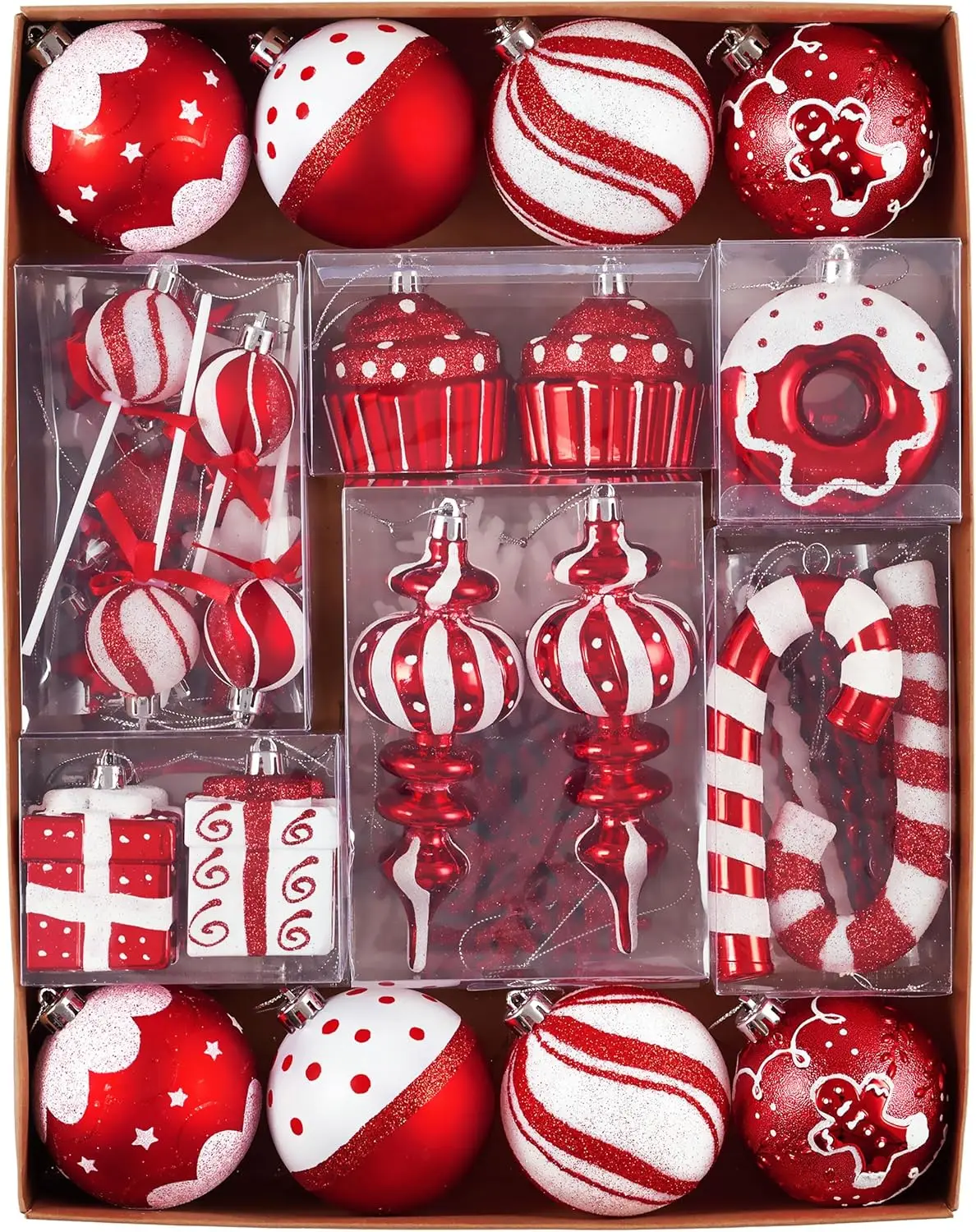 

Christmas ball decoration set, various hanging decorations for Christmas trees, loose holiday party decorations