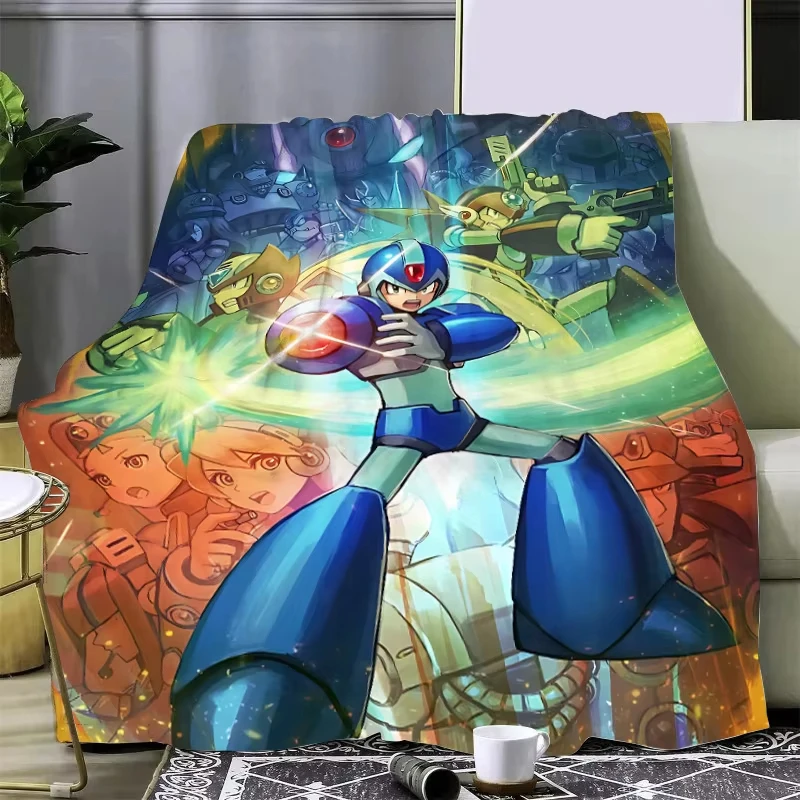 New Anime Game M-Megaman HD Printed Blanket Picnic Blankets Warm Blanket Soft and Comfortable Blanket Home Travel Birthday Gift