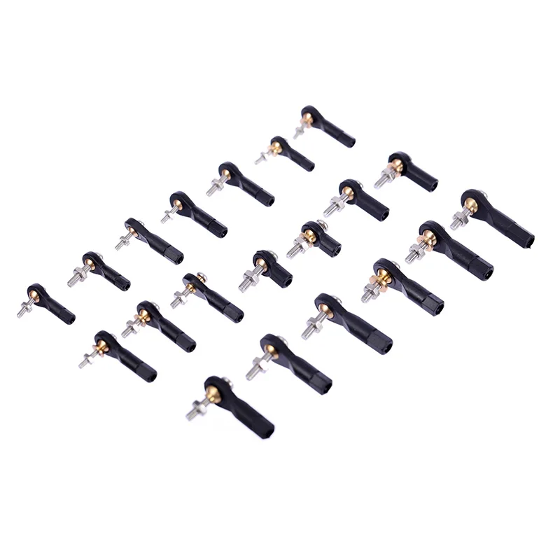 10 stks Plastic M2/M3 Rod End (Ball End/Kogelgewricht) met Schroef voor RC Boot/Vliegtuig/Vrachtwagen/Buggy Crawler/RC Auto's voor Volwassenen