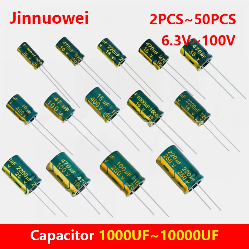6.3V 10V 16V 25V 35V 50V 63V 80V 100V High Frequency Low ESR Capacitor 1000uf 1200uf 1500uf2200uf 3300uf 4700uf 6800uf 10000uf