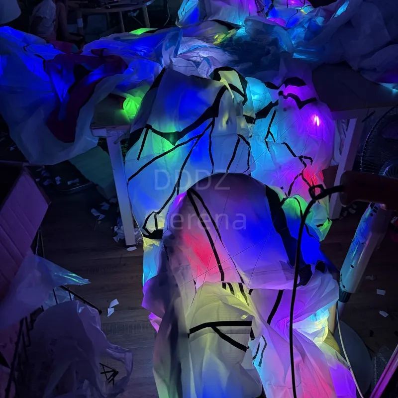 DDDZ 9M 22M LED libélula suave inflable noche cometa línea lavandería 20D mezcla con nailon ripstop 40D con control remoto para adultos