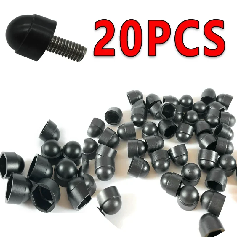 

20PCS M6 M8 M10 Screw Cap PE Hexagonal Screw Cap Nylon Insert Domed Plastic Locknut Plastic Front and Rear Door Trimmings