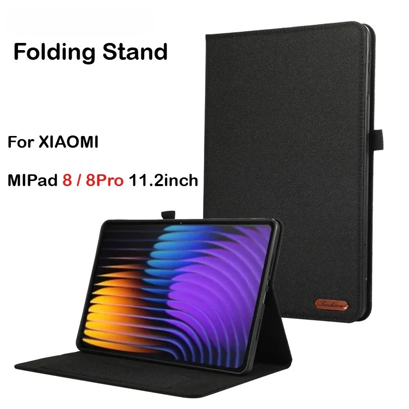 

Смарт-чехол для нового Xiaomi Pad 8 7 Pro Funda 11,2 дюйма 2025 Мягкая силиконовая ткань с откидной подставкой Противоударный защитный деловой чехол