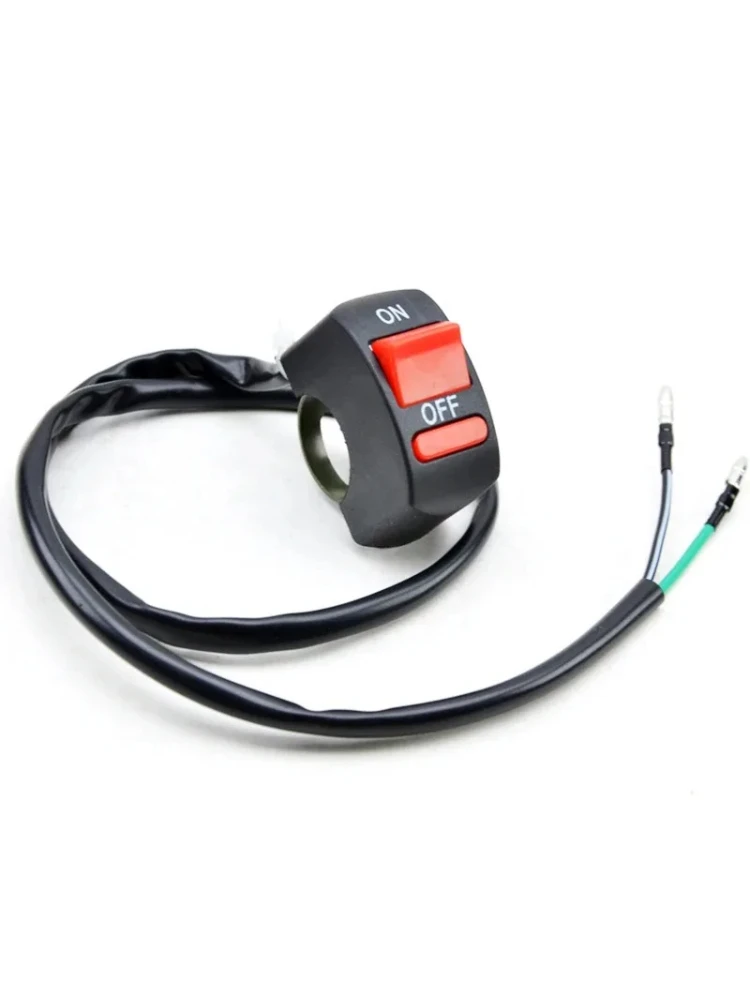 CHTNBO universel Moto guidon interrupteur marche/arrêt bouton pour Moto moteur ATV vélo DC12V/10A noir