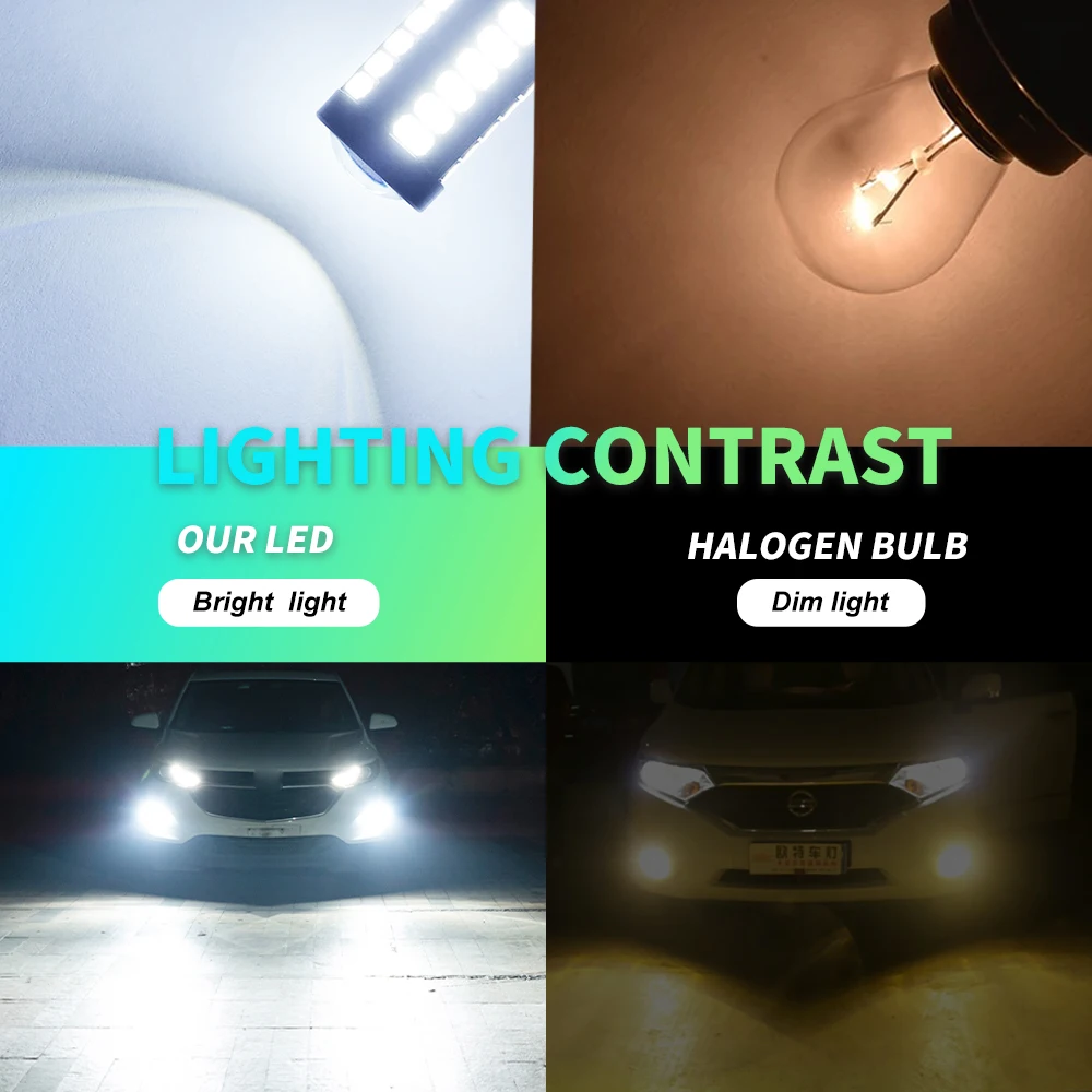2Pcs H11 H8 9006 HB4 9005 HB3 Auto Lamp Car Anti Fog Light Bulb for VW Polo Golf Passat Bora Sharan Skoda Octavia Fabia Seat C