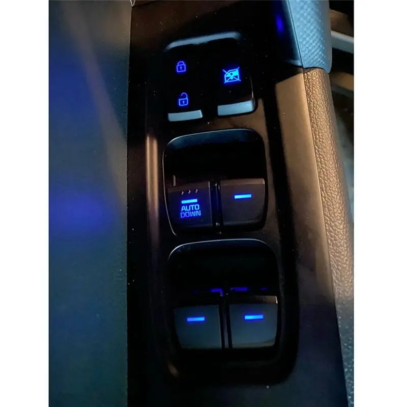 AC76-Car Window Lifter Control Switch Assembly With Backlight Fit For Creta IX25 2014-2019 93580-C9000