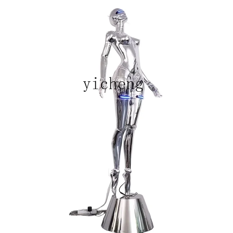 Tqh Mechanical Ji Sculpture Hollow Mountain Base Goddess Large Technology Figure Decoration Bar KTV Decoration